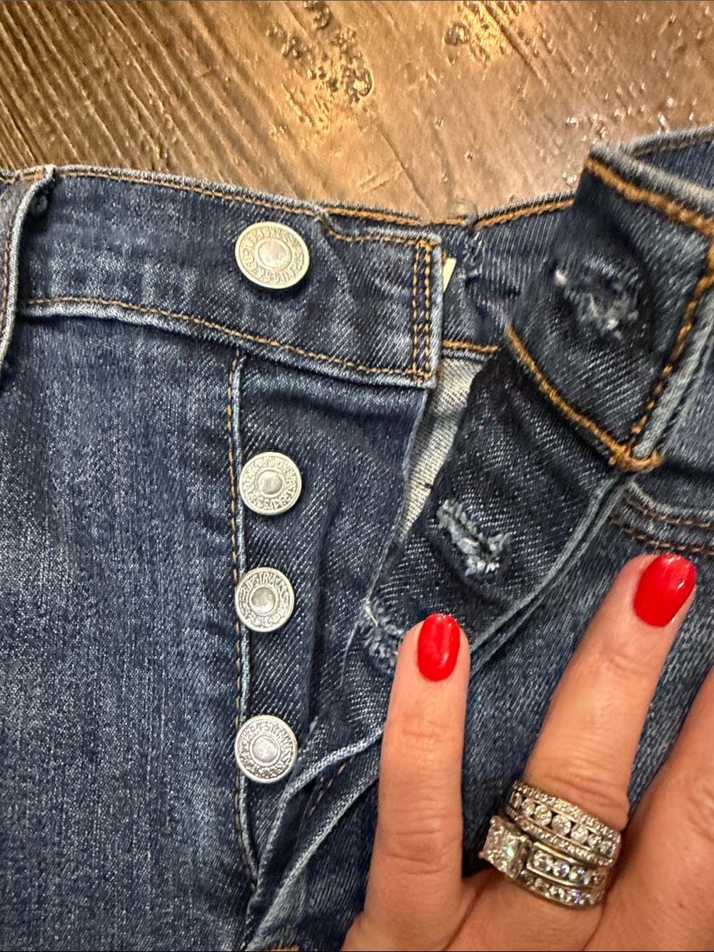 Signature by Levi Strauss High-Rise Button-Fly Blue Jeans - Picture 2 of 7